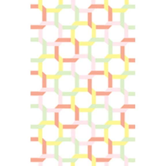 SAFAVIEH Martha Stewart Color Chain Geometric Wool Area Rug, Peony, 5' x 8'