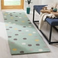 thumbnail image 1 of SAFAVIEH Martha Stewart Confetti Dot Wool Runner Rug, Sunken Pool, 2'3" x 8', 1 of 4