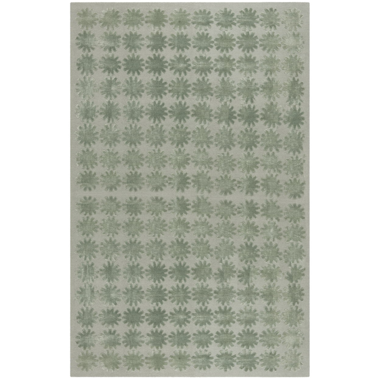SAFAVIEH Martha Stewart Constellation Floral Area Rug, Sky, 5'6" x 8'6"