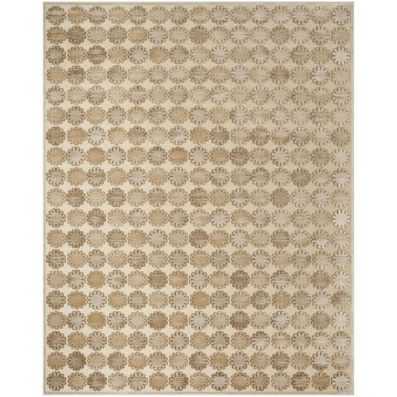 SAFAVIEH Martha Stewart Cosmin Floral Geometric Area Rug, Stone/Cream, 8' x 10'