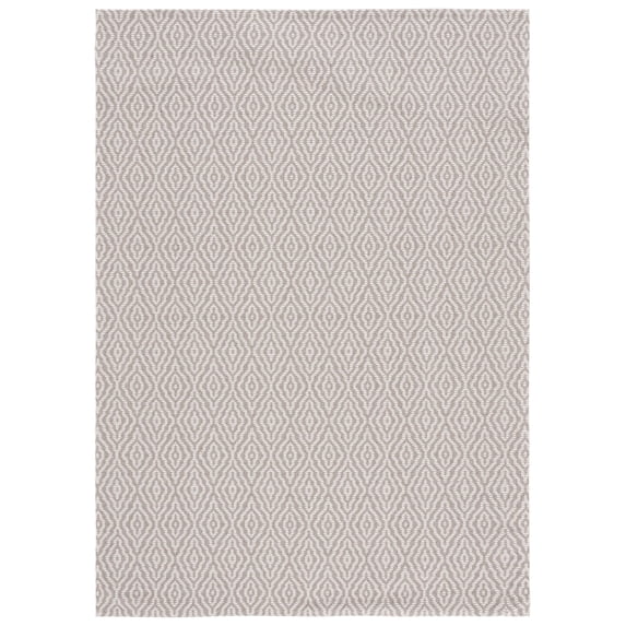 SAFAVIEH Martha Stewart Cotton Diamond Area Rug, Taupe/Cream, 3' x 5'