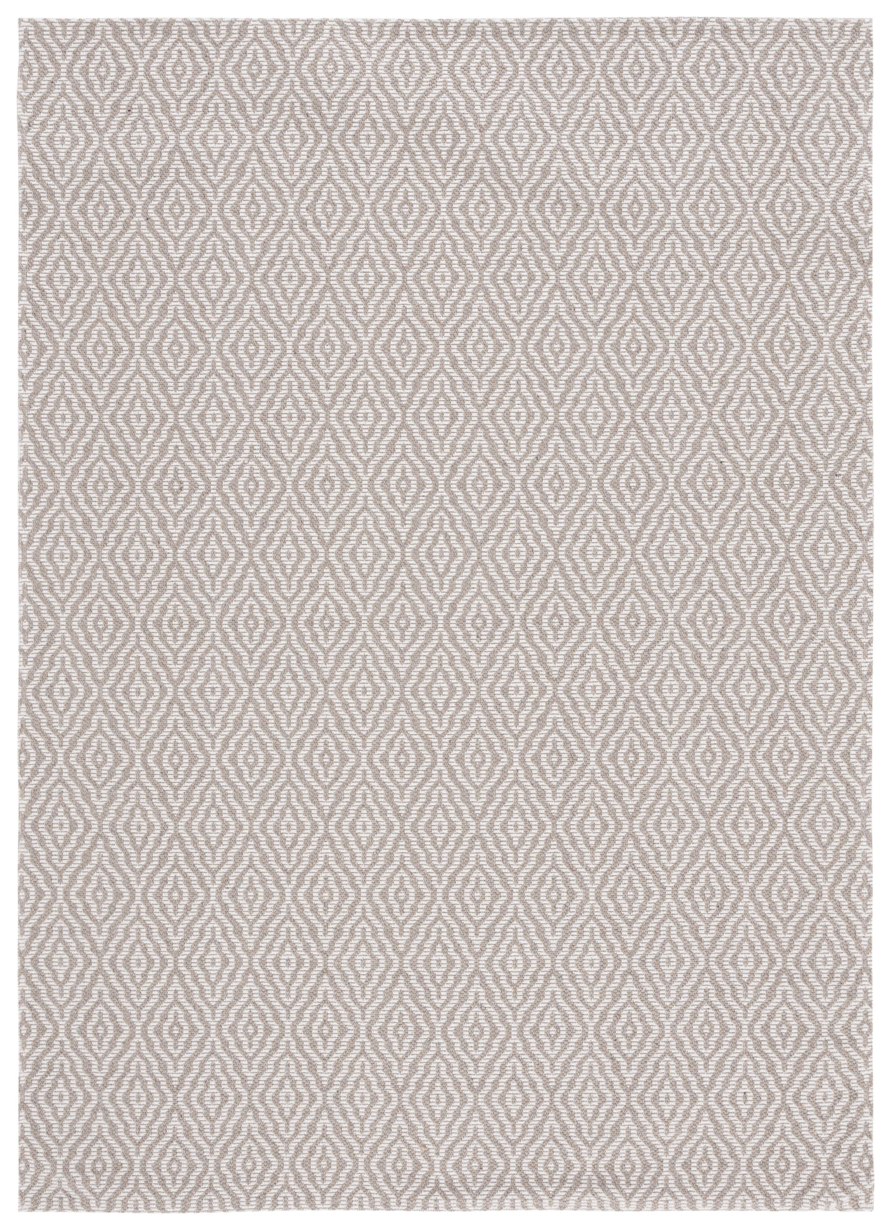 Handmade Taupe and Cream Wool 5' x 7' Reversible Area Rug