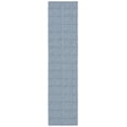 thumbnail image 1 of SAFAVIEH Martha Stewart Cotton Diamond Runner Rug, Blue/Grey, 2' x 8', 1 of 6