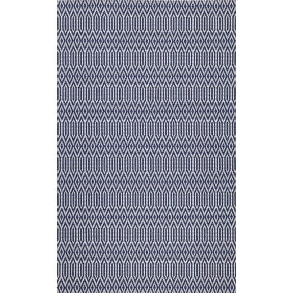 SAFAVIEH Martha Stewart Cotton Geometric Area Rug, Blue/Grey, 2'4" x 3'8"
