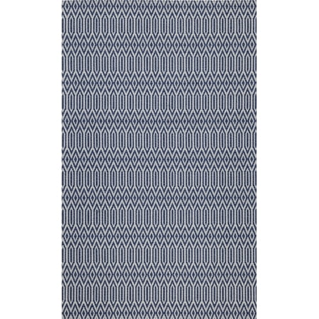SAFAVIEH Martha Stewart Cotton Geometric Area Rug, Blue/Grey, 4' x 6'