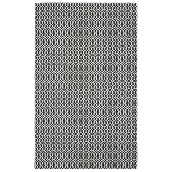 SAFAVIEH Martha Stewart Cotton Geometric Area Rug, Charcoal/Grey, 4' x 6'