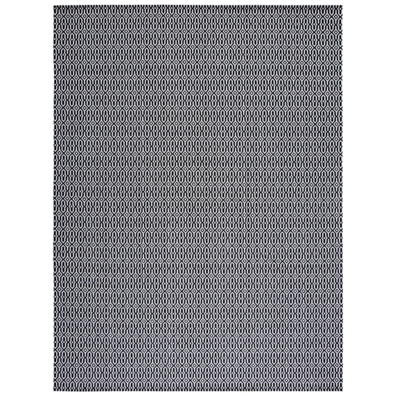 SAFAVIEH Martha Stewart Cotton Geometric Area Rug, Charcoal/Grey, 6'7" x 9'