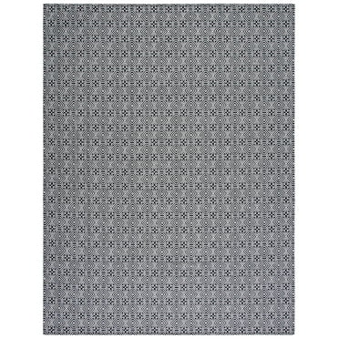 SAFAVIEH Martha Stewart Cotton Geometric Area Rug, Charcoal/Grey, 8' x 10'