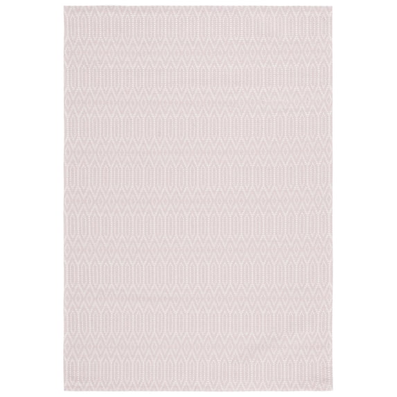 SAFAVIEH Martha Stewart Cotton Geometric Area Rug, Pink/Ivory, 9' x 12'