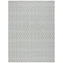 SAFAVIEH Martha Stewart Cotton Geometric Area Rug, Silver/Grey, 8' x 10'