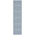 thumbnail image 1 of SAFAVIEH Martha Stewart Cotton Geometric Runner Rug, Blue/Grey, 2' x 8', 1 of 7