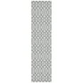 thumbnail image 1 of SAFAVIEH Martha Stewart Cotton Geometric Runner Rug, Silver/Grey, 2' x 8', 1 of 9