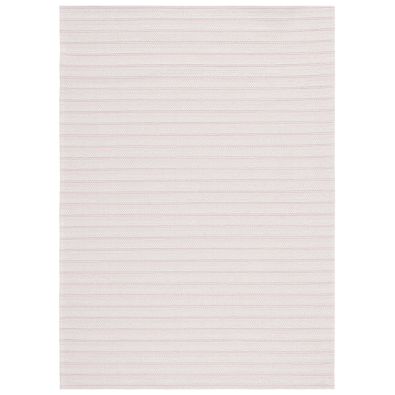 SAFAVIEH Martha Stewart Cotton Striped Area Rug, Pink/Ivory, 4' x 6'