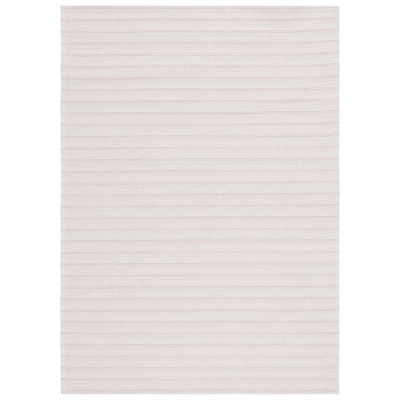 SAFAVIEH Martha Stewart Cotton Striped Area Rug, Pink/Ivory, 8' x 10'