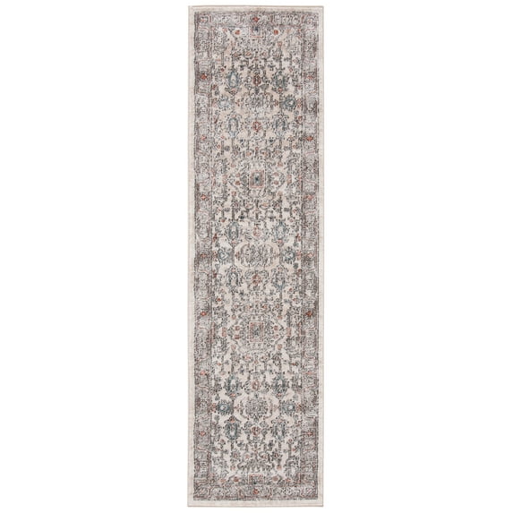 SAFAVIEH Martha Stewart Dacota Oregon Runner Rug, Grey/Ivory, 2'2" x 12'