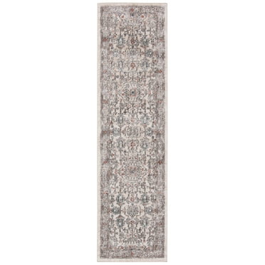 SAFAVIEH Martha Stewart Dacota Oregon Runner Rug, Grey/Ivory, 2'2" x 8'