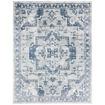 SAFAVIEH Martha Stewart Denver Oregon Area Rug, Navy/Ivory, 8' x 10'