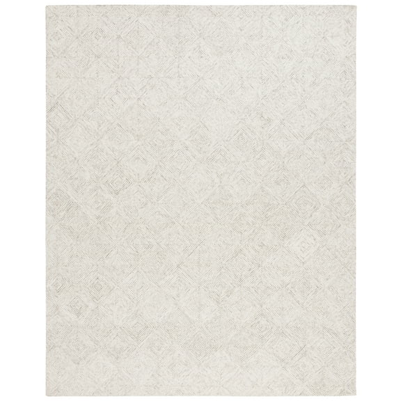 SAFAVIEH Martha Stewart Diamond Area Rug, Grey/Ivory, 4' x 6'