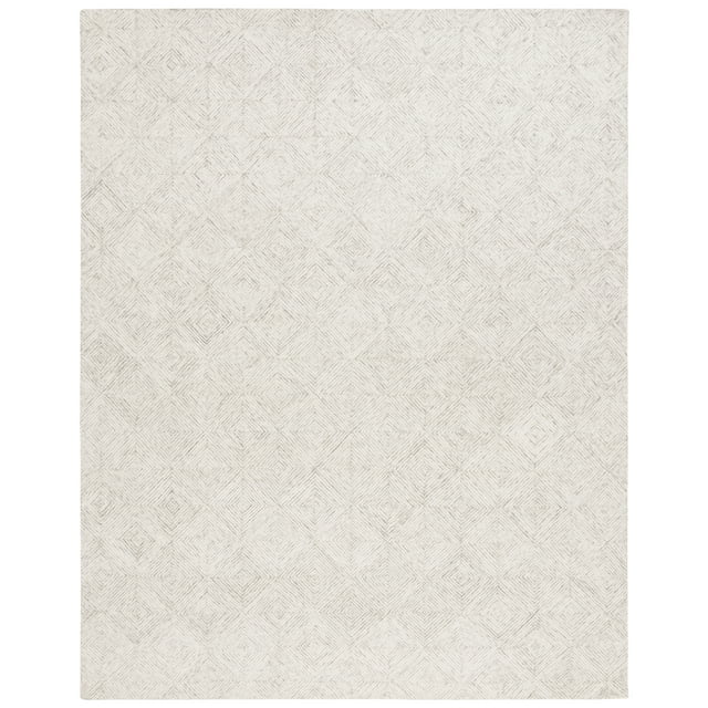 SAFAVIEH Martha Stewart Diamond Area Rug, Grey/Ivory, 4' x 6'