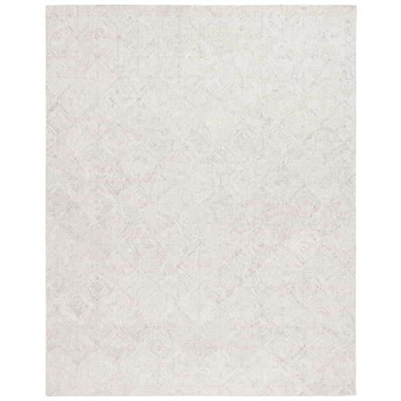 SAFAVIEH Martha Stewart Diamond Area Rug, Grey/Ivory, 5' x 8'