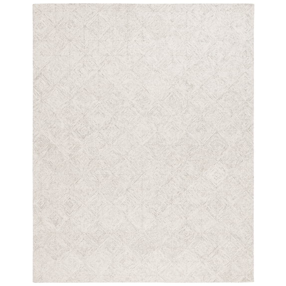 SAFAVIEH Martha Stewart Diamond Area Rug, Grey/Ivory, 6' x 9'