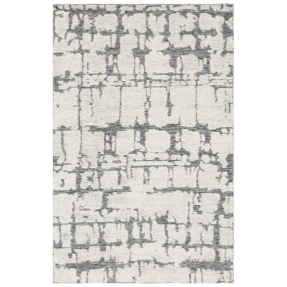 SAFAVIEH Martha Stewart Distressed Area Rug, Charcoal/Ivory, 5' x 8'