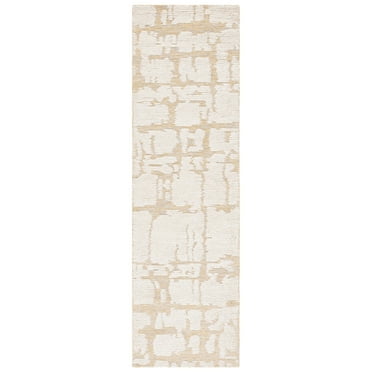 SAFAVIEH Martha Stewart Distressed Runner Rug, Gold/Ivory, 2'3" x 8'