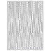 SAFAVIEH Martha Stewart Elana Indoor Chevron Indoor/Outdoor Area Rug, Blue/Cream, 6'7" x 8'7"