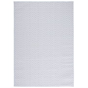 SAFAVIEH Martha Stewart Elana Indoor Chevron Indoor/Outdoor Area Rug, Grey/Cream, 4'5" x 6'5"