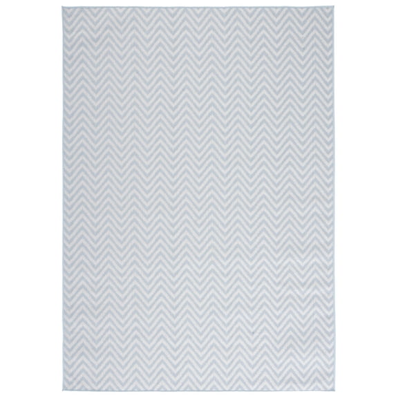 SAFAVIEH Martha Stewart Elana Indoor Chevron Indoor/Outdoor Area Rug, Grey/Cream, 4'5" x 6'5"