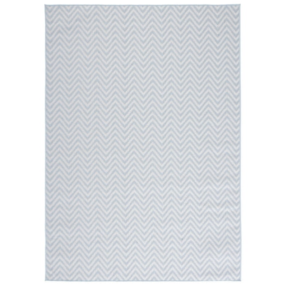 SAFAVIEH Martha Stewart Elana Indoor Chevron Indoor/Outdoor Area Rug, Grey/Cream, 6'7" x 9'