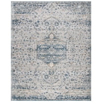 SAFAVIEH Martha Stewart Ermintrude Floral Area Rug, Cream/Grey, 5'3" x 7'6"