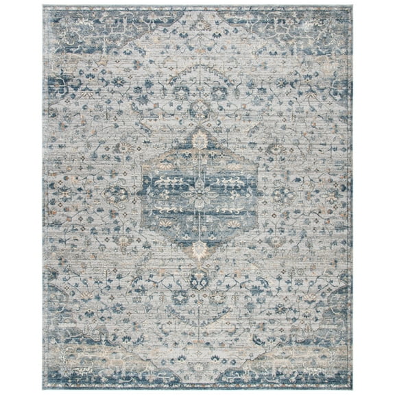 SAFAVIEH Martha Stewart Ermintrude Floral Area Rug, Cream/Grey, 5'3" x 7'6"