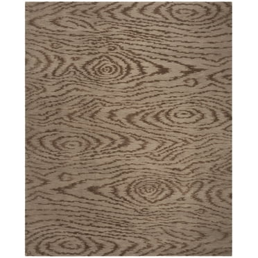 SAFAVIEH Martha Stewart Faux Bois Geometric Area Rug, Truffle, 8'6" x 11'6"