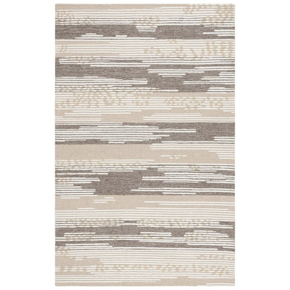 SAFAVIEH Martha Stewart Fifth Avenue Kalysta Striped Area Rug, Natural/Brown, 3' x 5'