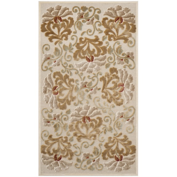SAFAVIEH Martha Stewart Floating Dahlia Geometric Floral Area Rug, Cream, 3'3" x 5'7"