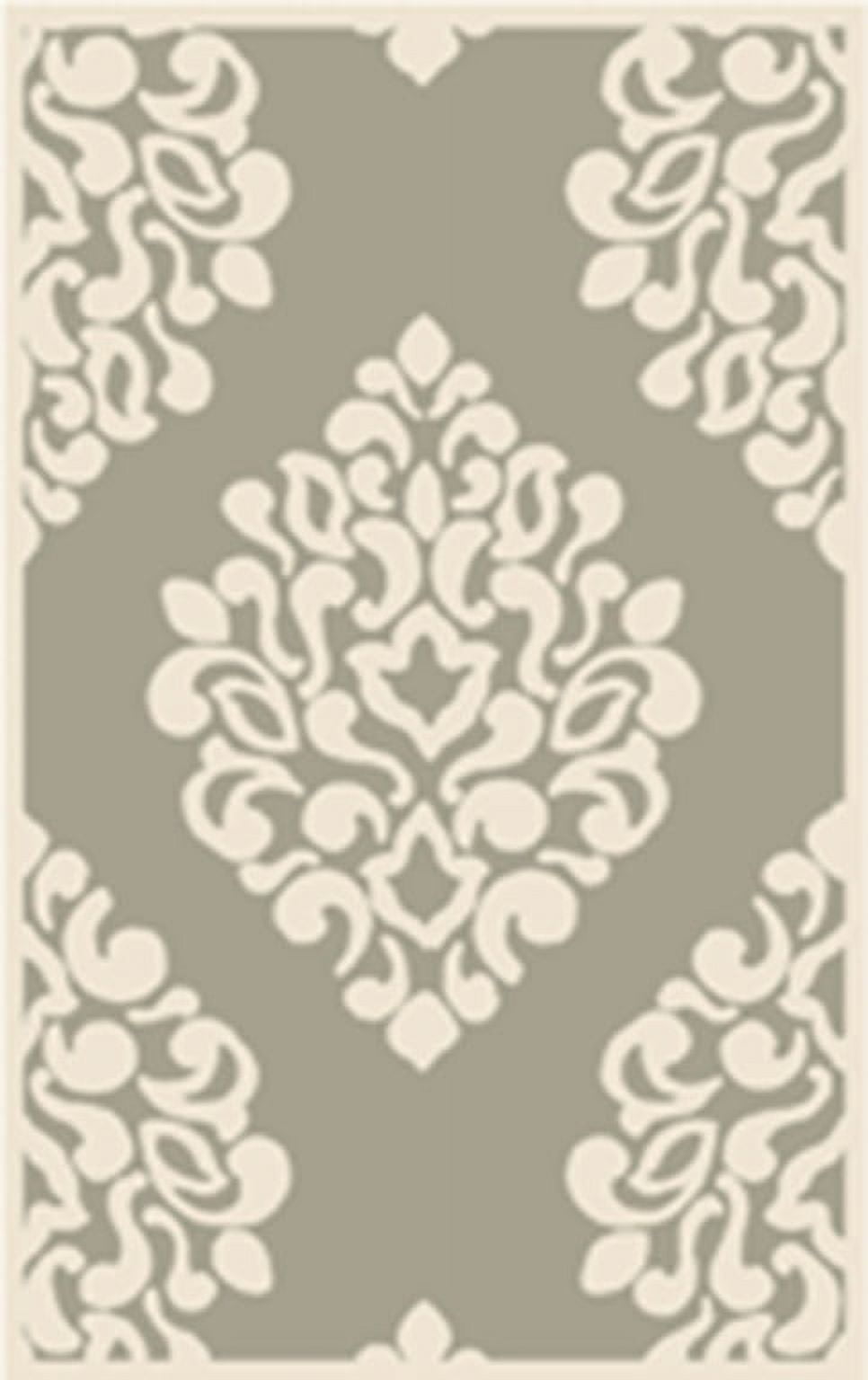 Gray and White Tufted Wool Reversible Area Rug