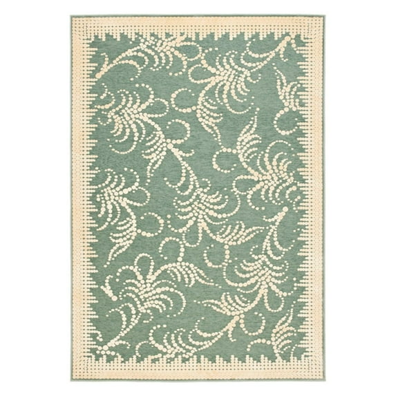SAFAVIEH Martha Stewart Fountain Swirl Floral Area Rug, Blue, 7'10" x 11'2"