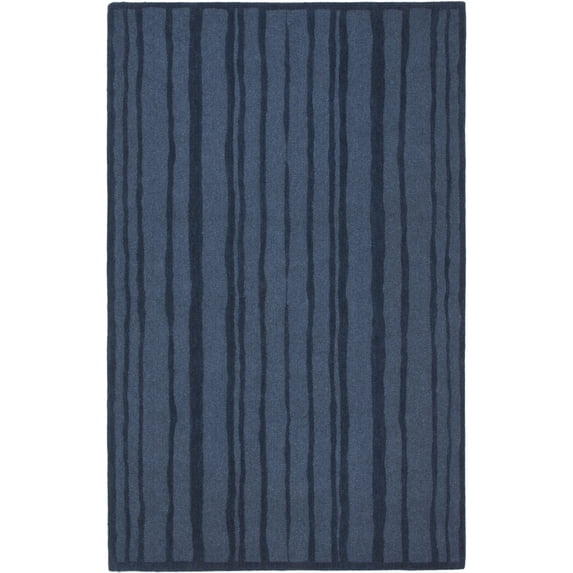 SAFAVIEH Martha Stewart Freehand Stripe Wool Area Rug, Wrought Iron, 5' x 8'
