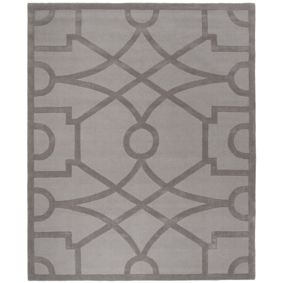 SAFAVIEH Martha Stewart Fretwork Geometric Wool Area Rug, Cavern, 4' x 6'