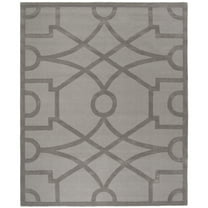SAFAVIEH Martha Stewart Fretwork Geometric Wool Area Rug, Cavern, 5' x 8'