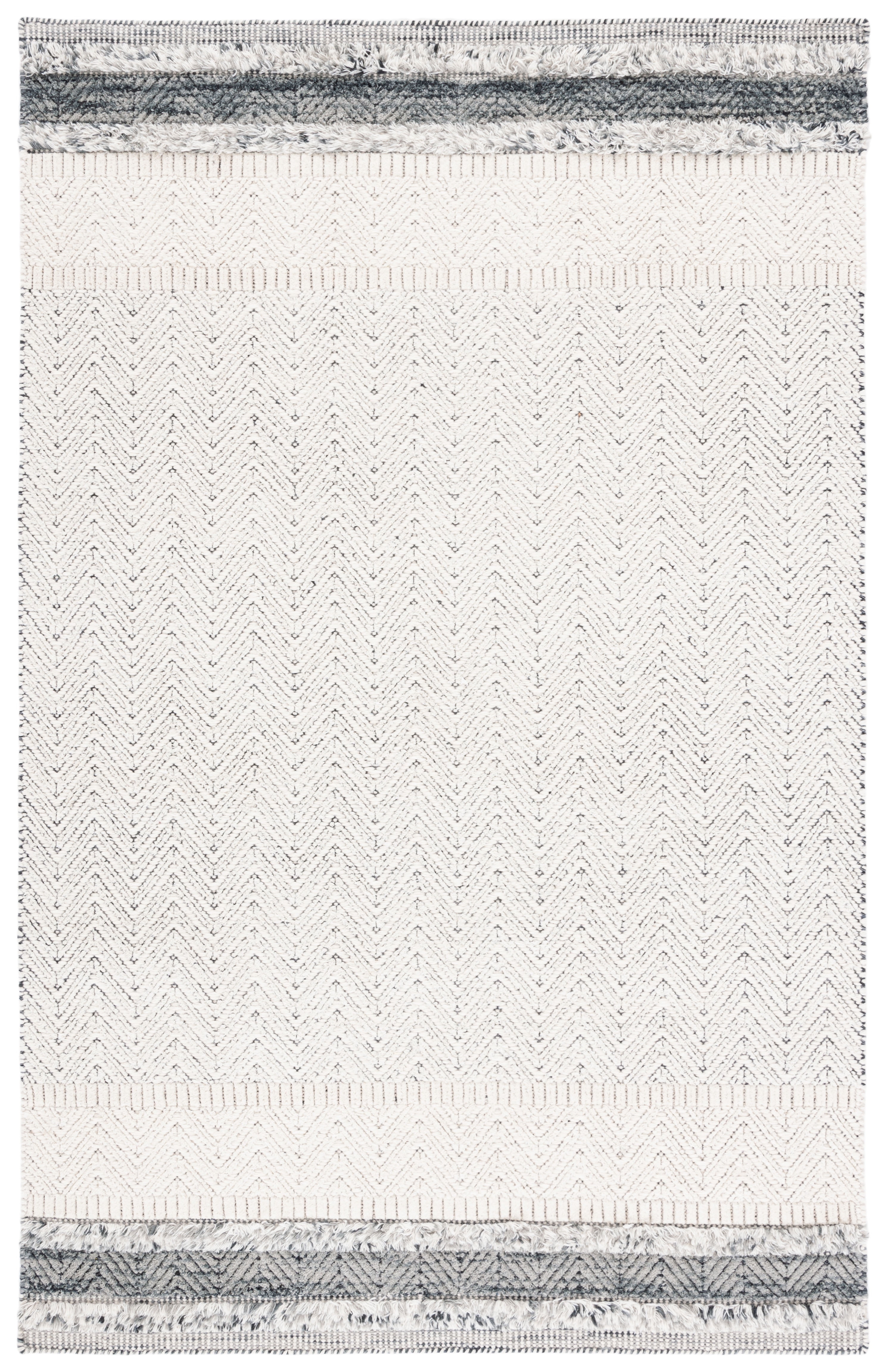 SAFAVIEH Martha Stewart Geometric Area Rug, Ivory/Grey, 3' x 5'