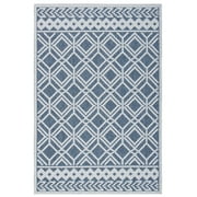 SAFAVIEH Martha Stewart Geometric Indoor/Outdoor Area Rug, Grey/Ivory, 4'5" x 6'5"