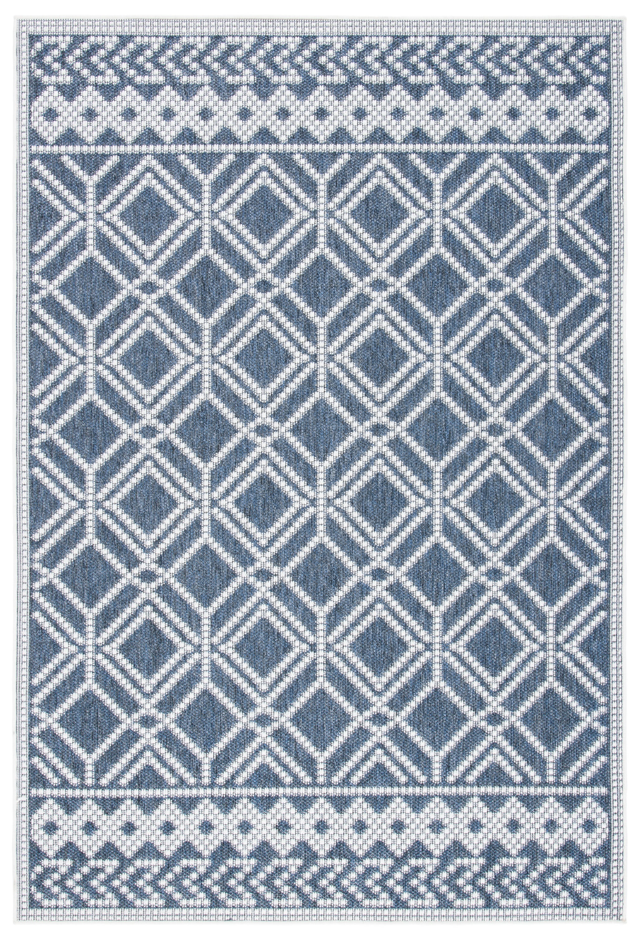 SAFAVIEH Martha Stewart Geometric Indoor/Outdoor Area Rug, Grey/Ivory, 9' x 12'