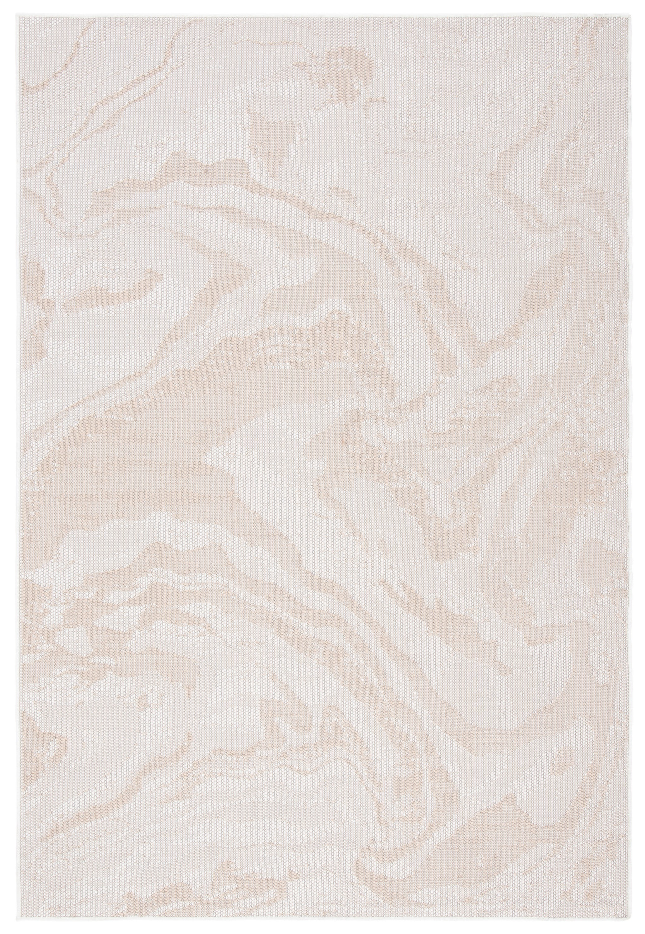 SAFAVIEH Martha Stewart Geometric Indoor/Outdoor Area Rug, Ivory/Beige, 4'5" x 6'5"