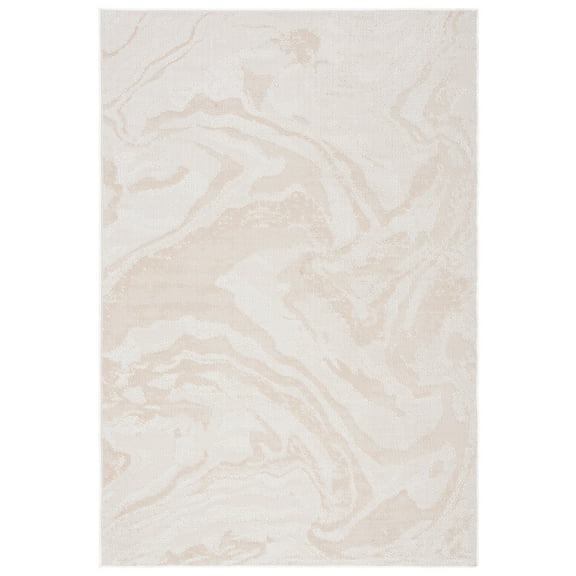 SAFAVIEH Martha Stewart Geometric Indoor/Outdoor Area Rug, Ivory/Beige, 5'5" x 7'7"