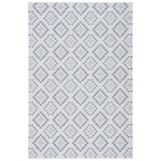SAFAVIEH Martha Stewart Geometric Indoor/Outdoor Area Rug, Ivory/Grey, 6'7" x 8'7"