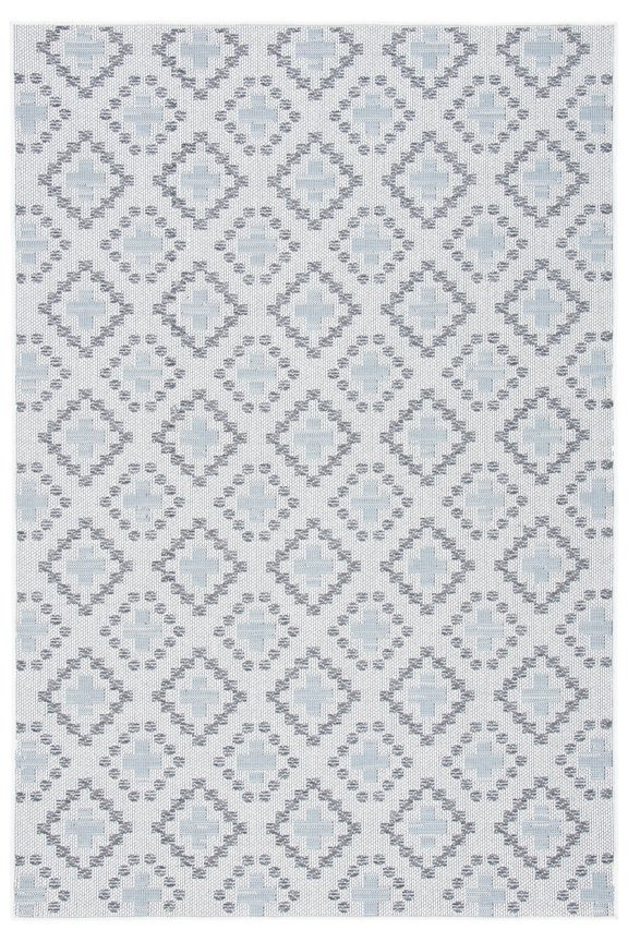 SAFAVIEH Martha Stewart Geometric Indoor/Outdoor Area Rug, Ivory/Grey, 6'7" x 8'7"