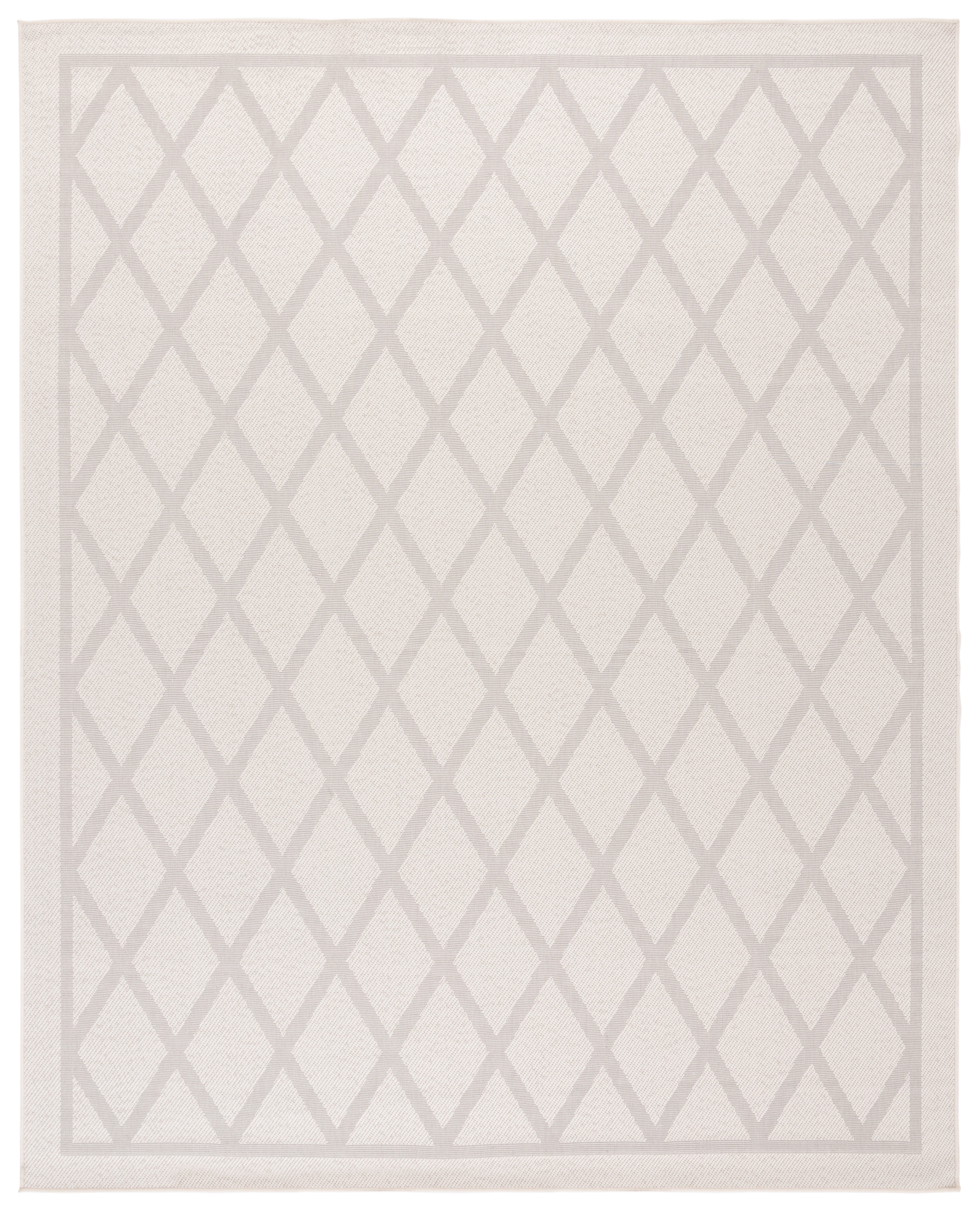 SAFAVIEH Martha Stewart Geometric Indoor/Outdoor Area Rug, Ivory/Light Grey, 8' x 10'
