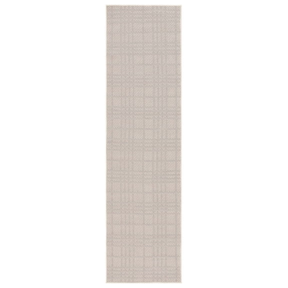 SAFAVIEH Martha Stewart Geometric Indoor/Outdoor Runner Rug, Ivory, 2' x 7'